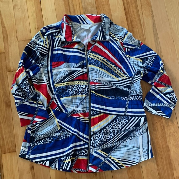 Chico's Tops - Women’s Weekends by Chico’s Fill Zip Light Weight Sweatshirt